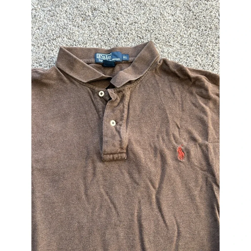 Polo‎ Ralph Lauren Shirt Men's Size XL  Light Brown Short Sleeve  Polo